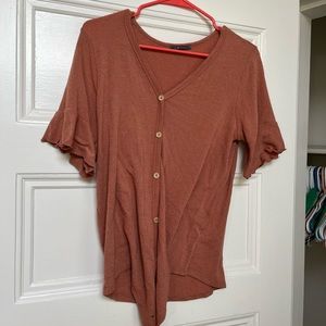 Dusty rose short sleeve top